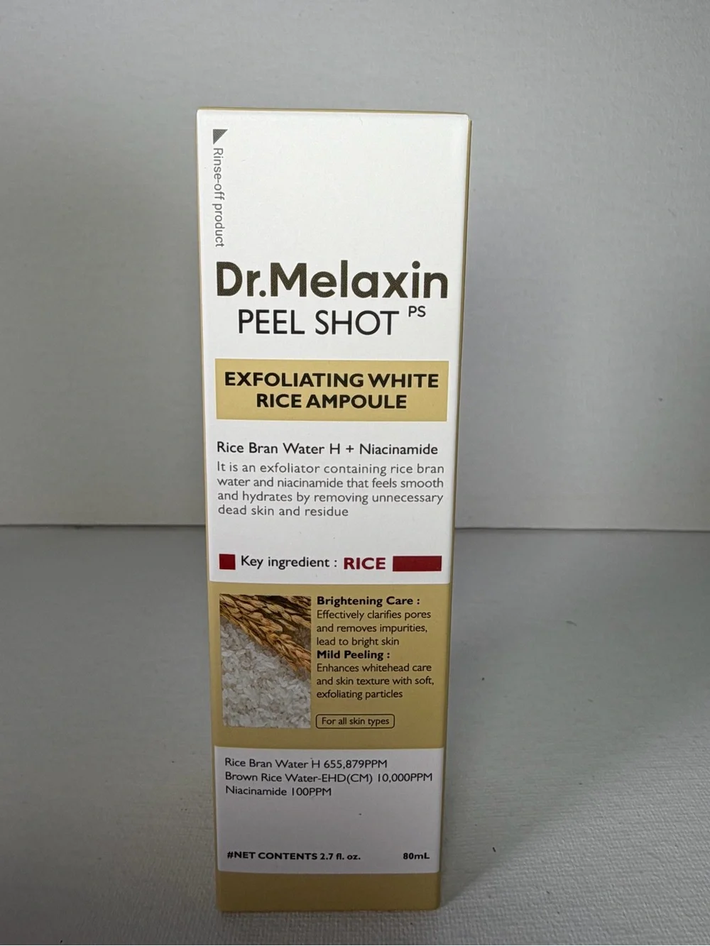 Peel Shot Exfoliating White Rice Ampoule — White